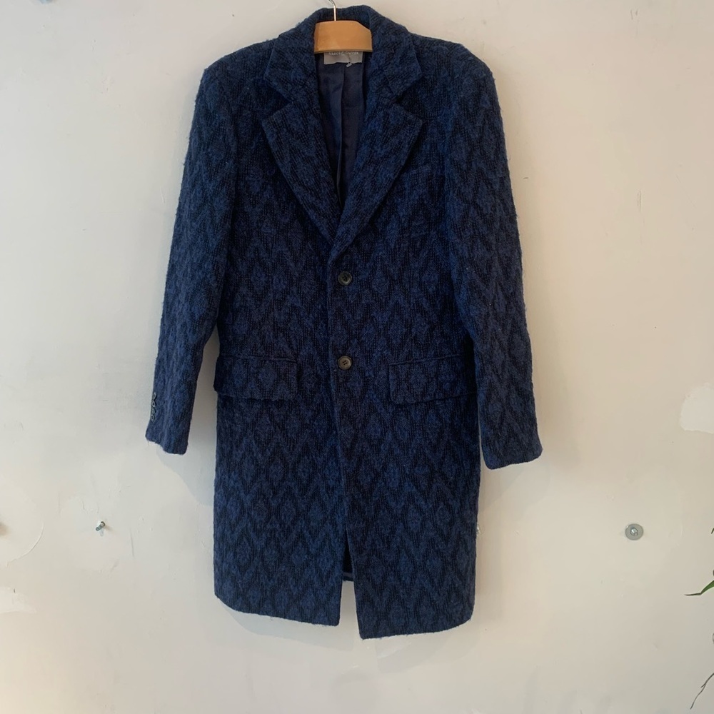 BNWOT- Navy Wool Blend Coat- S/M